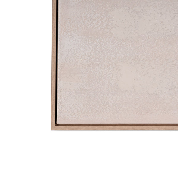 HomeRoots Oceana Bay Hand-Painted Canvas in Brown Floater Frame – Coastal Wall Art for Modern Spaces 653960