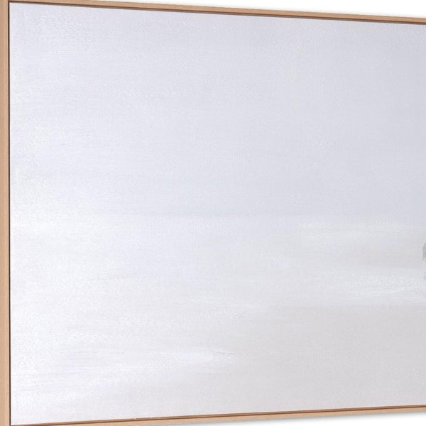 HomeRoots Prelude Hand-Painted Canvas in Chic Brown Floater Frame - Artful, Unique Wall Decor for Any Room 653961