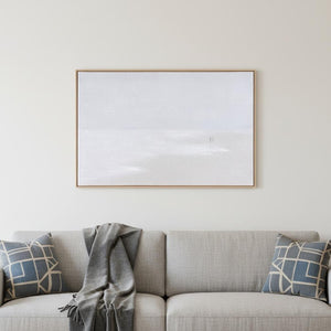 HomeRoots Prelude Hand-Painted Canvas in Chic Brown Floater Frame - Artful, Unique Wall Decor for Any Room 653961