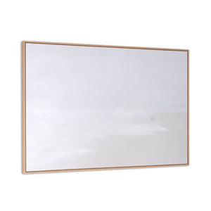 HomeRoots Prelude Hand-Painted Canvas in Chic Brown Floater Frame - Artful, Unique Wall Decor for Any Room 653961