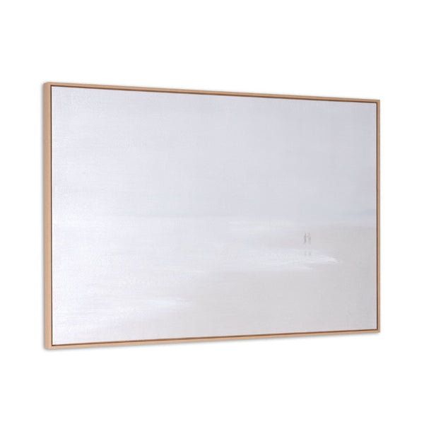 HomeRoots Prelude Hand-Painted Canvas in Chic Brown Floater Frame - Artful, Unique Wall Decor for Any Room 653961