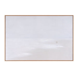 HomeRoots Prelude Hand-Painted Canvas in Chic Brown Floater Frame - Artful, Unique Wall Decor for Any Room 653961