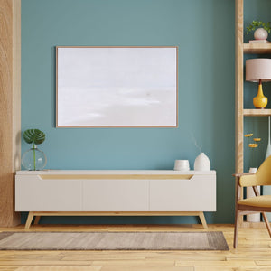 HomeRoots Prelude Hand-Painted Canvas in Chic Brown Floater Frame - Artful, Unique Wall Decor for Any Room 653961