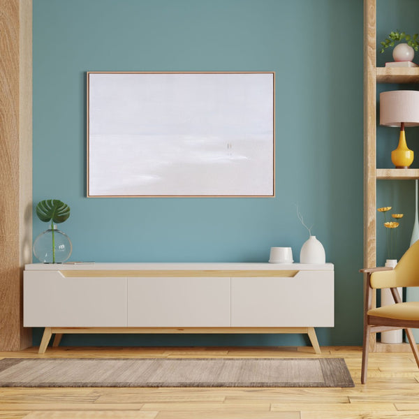 HomeRoots Prelude Hand-Painted Canvas in Chic Brown Floater Frame - Artful, Unique Wall Decor for Any Room 653961