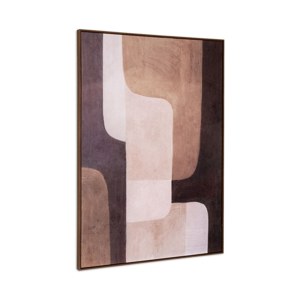 HomeRoots Moderato Hand-Painted Floater Frame Wall Art – Unique Canvas Masterpiece for Bold Home Decor 653962