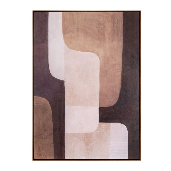 HomeRoots Moderato Hand-Painted Floater Frame Wall Art – Unique Canvas Masterpiece for Bold Home Decor 653962