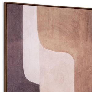 HomeRoots Moderato Hand-Painted Floater Frame Wall Art – Unique Canvas Masterpiece for Bold Home Decor 653962