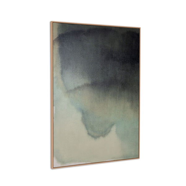 HomeRoots Evergreen Handcrafted Art in Brown Floater Frame – Stunning Wall Décor for Elegant Spaces 653965