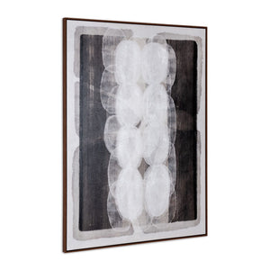 HomeRoots Motif Hand-Painted Canvas Wall Art in Brown Floater Frame - Unique Gallery-Style Décor Piece 653967
