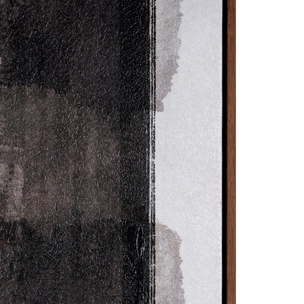 HomeRoots Motif Hand-Painted Canvas Wall Art in Brown Floater Frame - Unique Gallery-Style Décor Piece 653967