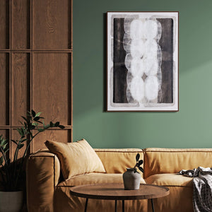 HomeRoots Motif Hand-Painted Canvas Wall Art in Brown Floater Frame - Unique Gallery-Style Décor Piece 653967