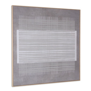 HomeRoots Lyre Hand-Painted Canvas Wall Art in Brown Floater Frame – Bold, Artisan-Made Décor for Any Space 653968