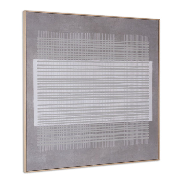 HomeRoots Lyre Hand-Painted Canvas Wall Art in Brown Floater Frame – Bold, Artisan-Made Décor for Any Space 653968