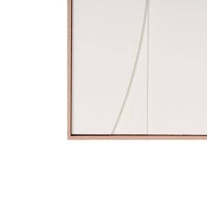 HomeRoots White Minimalist Geometric Shadowbox Wall Art - Hand-Painted Canvas Decor for Modern Interiors 653969