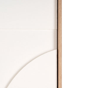 HomeRoots White Geo Mache Shadowbox Wall Art - Handcrafted Abstract Decor for Modern and Scandinavian Spaces 653971