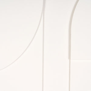 HomeRoots White Geo Mache Shadowbox Wall Art - Handcrafted Abstract Decor for Modern and Scandinavian Spaces 653971