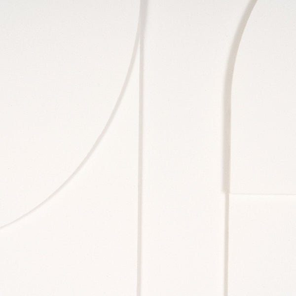 HomeRoots White Geo Mache Shadowbox Wall Art - Handcrafted Abstract Decor for Modern and Scandinavian Spaces 653971