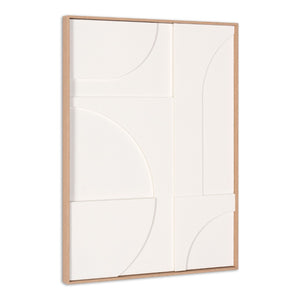HomeRoots Modern Geometric Brown Shadowbox Art - Hand-Crafted Canvas Design for Contemporary Home Decor 653972