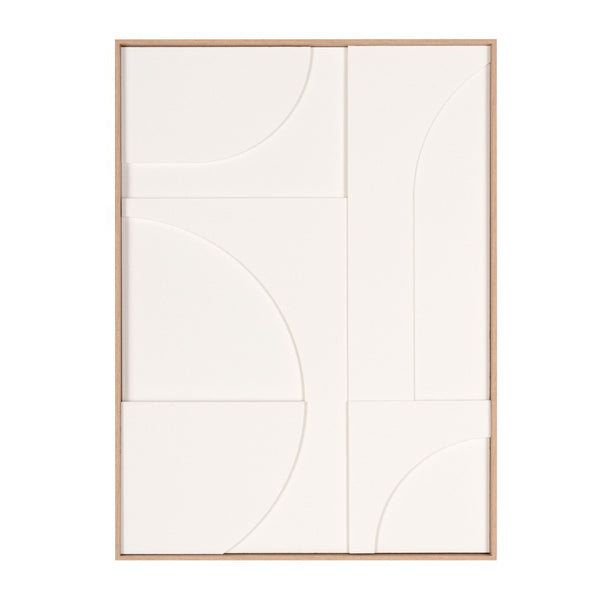 HomeRoots Modern Geometric Brown Shadowbox Art - Hand-Crafted Canvas Design for Contemporary Home Decor 653972