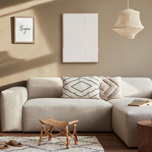 HomeRoots Modern Geometric Brown Shadowbox Art - Hand-Crafted Canvas Design for Contemporary Home Decor 653972