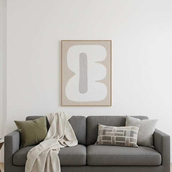 HomeRoots Interval Hand-Painted Canvas Art in Brown Floater Frame – Modern Wall Décor for Any Space 653975