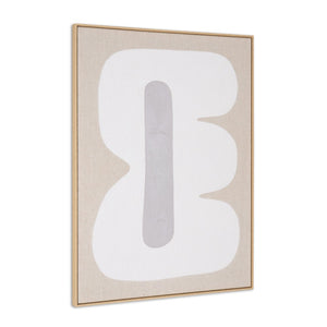 HomeRoots Interval Hand-Painted Canvas Art in Brown Floater Frame – Modern Wall Décor for Any Space 653975