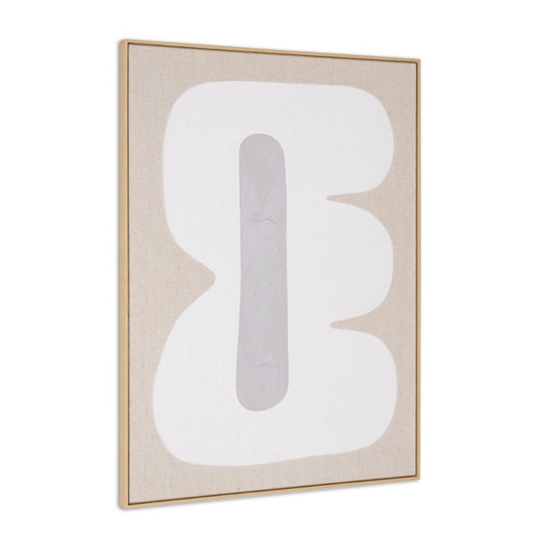 HomeRoots Interval Hand-Painted Canvas Art in Brown Floater Frame – Modern Wall Décor for Any Space 653975