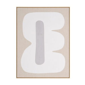 HomeRoots Interval Hand-Painted Canvas Art in Brown Floater Frame – Modern Wall Décor for Any Space 653975