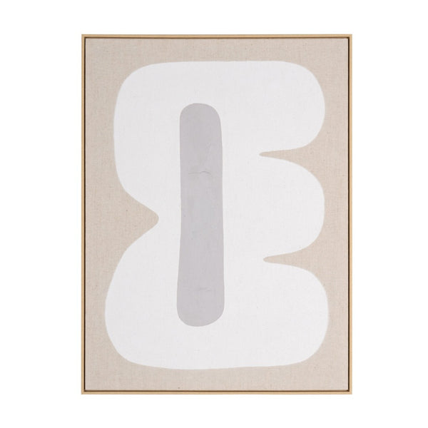 HomeRoots Interval Hand-Painted Canvas Art in Brown Floater Frame – Modern Wall Décor for Any Space 653975