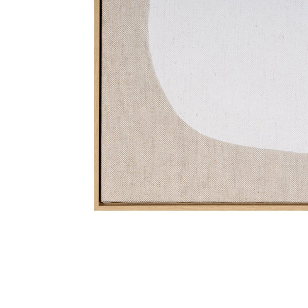 HomeRoots Interval Hand-Painted Canvas Art in Brown Floater Frame – Modern Wall Décor for Any Space 653975