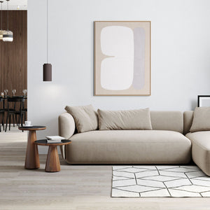 HomeRoots Interval Hand-Painted Brown Floater Frame Wall Art - Stunning Canvas for Modern Home Décor! 653976