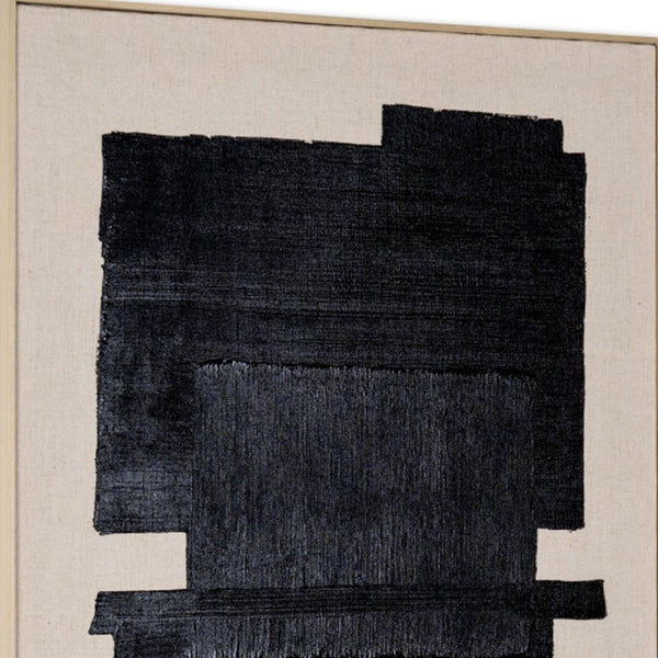 HomeRoots Fortissimo Hand-Painted Canvas Wall Art in Brown Floater Frame – Stunning Gallery-Ready Décor Piece 653977