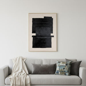 HomeRoots Fortissimo Hand-Painted Canvas Wall Art in Brown Floater Frame – Stunning Gallery-Ready Décor Piece 653977