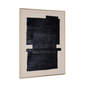 HomeRoots Fortissimo Hand-Painted Canvas Wall Art in Brown Floater Frame – Stunning Gallery-Ready Décor Piece 653977
