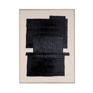 HomeRoots Fortissimo Hand-Painted Canvas Wall Art in Brown Floater Frame – Stunning Gallery-Ready Décor Piece 653977