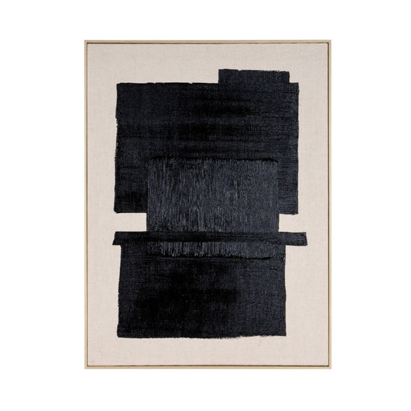 HomeRoots Fortissimo Hand-Painted Canvas Wall Art in Brown Floater Frame – Stunning Gallery-Ready Décor Piece 653977