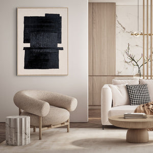 HomeRoots Fortissimo Hand-Painted Canvas Wall Art in Brown Floater Frame – Stunning Gallery-Ready Décor Piece 653977