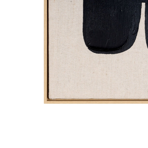 HomeRoots Cairns II Hand-Painted Floater Frame Wall Art – Contemporary Canvas Masterpiece for Stylish Spaces 653979