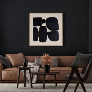 HomeRoots Cairns II Hand-Painted Floater Frame Wall Art – Contemporary Canvas Masterpiece for Stylish Spaces 653979
