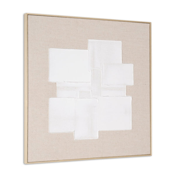 HomeRoots Octav Hand-Painted Canvas Wall Art in Brown Floater Frame – Elevate Your Space with Style! 653982