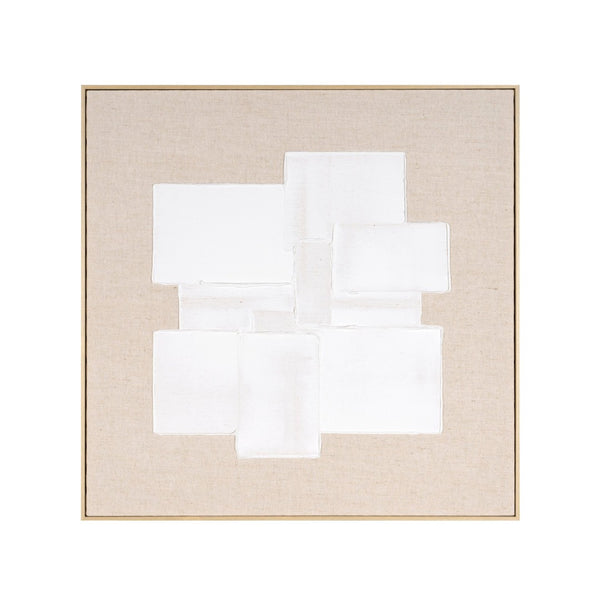HomeRoots Octav Hand-Painted Canvas Wall Art in Brown Floater Frame – Elevate Your Space with Style! 653982