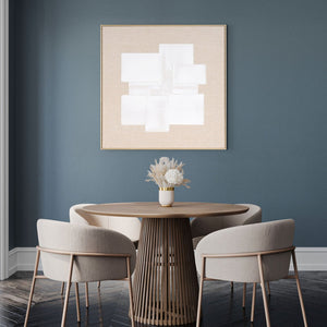 HomeRoots Octav Hand-Painted Canvas Wall Art in Brown Floater Frame – Elevate Your Space with Style! 653982