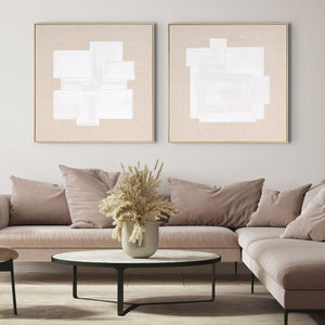 HomeRoots Octav Hand-Painted Canvas Wall Art in Brown Floater Frame – Elevate Your Space with Style! 653982
