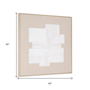 HomeRoots Octav Hand-Painted Canvas Wall Art in Brown Floater Frame – Elevate Your Space with Style! 653982