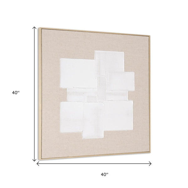 HomeRoots Octav Hand-Painted Canvas Wall Art in Brown Floater Frame – Elevate Your Space with Style! 653982