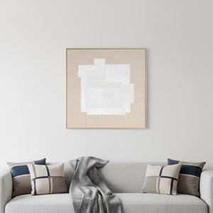 HomeRoots Octav Hand-Painted Canvas Wall Art in Brown Floater Frame – Modern, Bold, and Ready to Hang! 653983