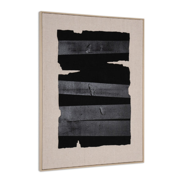 HomeRoots Echoes of Shadows Hand-Painted Brown Floater Frame Wall Art – Unique Canvas for Timeless Decor 653984