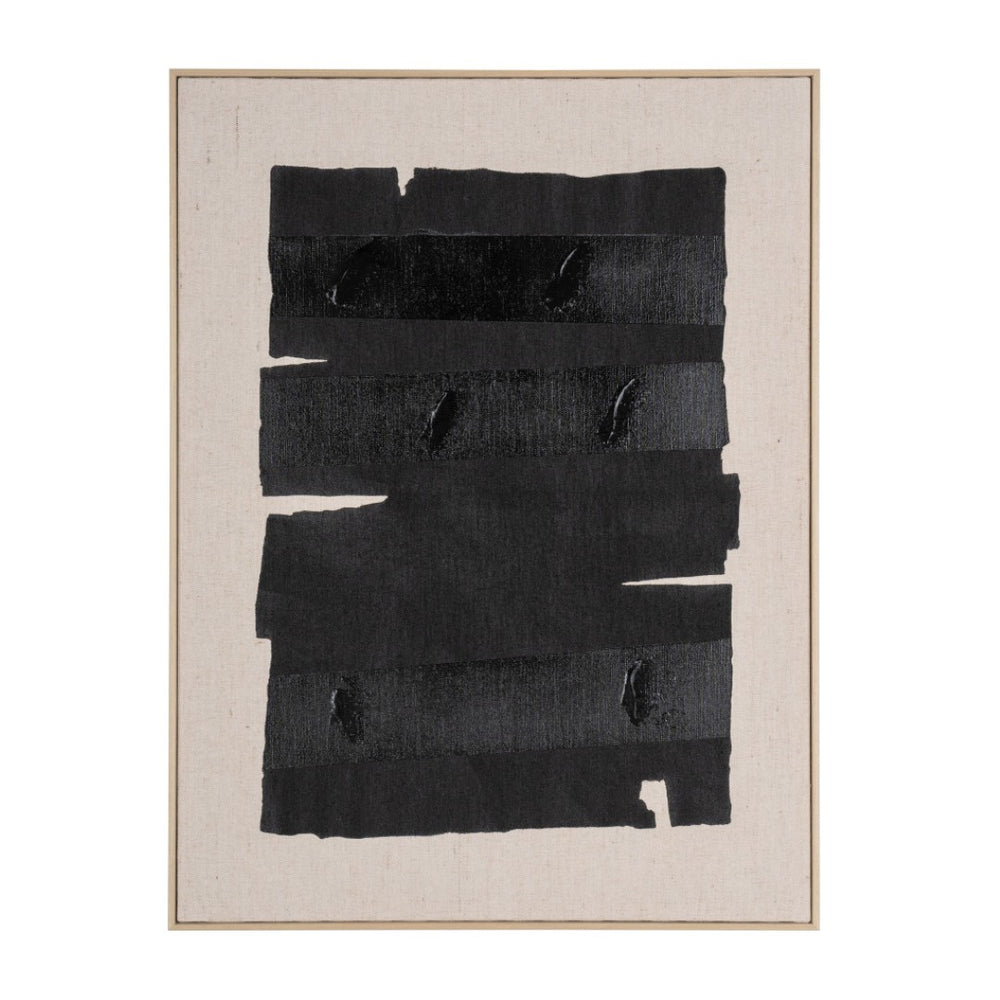 HomeRoots Echoes of Shadows Hand-Painted Brown Floater Frame Wall Art – Unique Canvas for Timeless Decor 653984