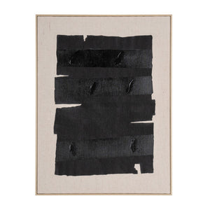 HomeRoots Echoes of Shadows Hand-Painted Brown Floater Frame Wall Art – Unique Canvas for Timeless Decor 653984