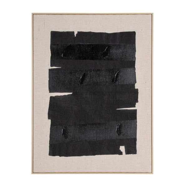 HomeRoots Echoes of Shadows Hand-Painted Brown Floater Frame Wall Art – Unique Canvas for Timeless Decor 653984